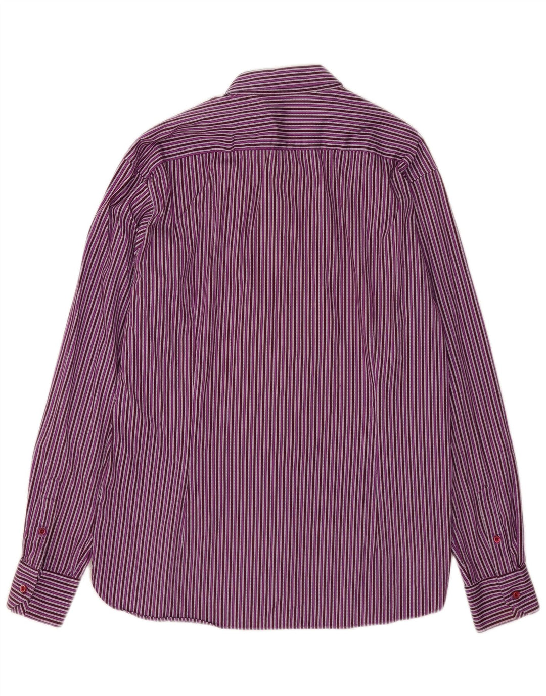 Camicia da uomo Ted Baker taglia 5 XL cotone gessato viola