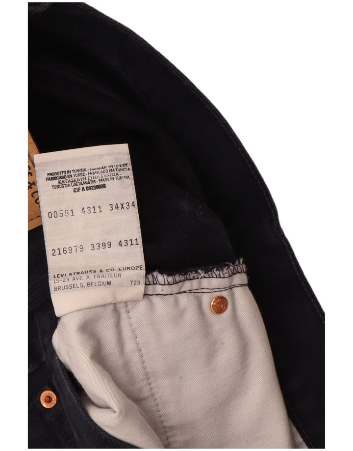 Levi's Uomo 551 Jeans dritti W34 L30 Cotone blu navy