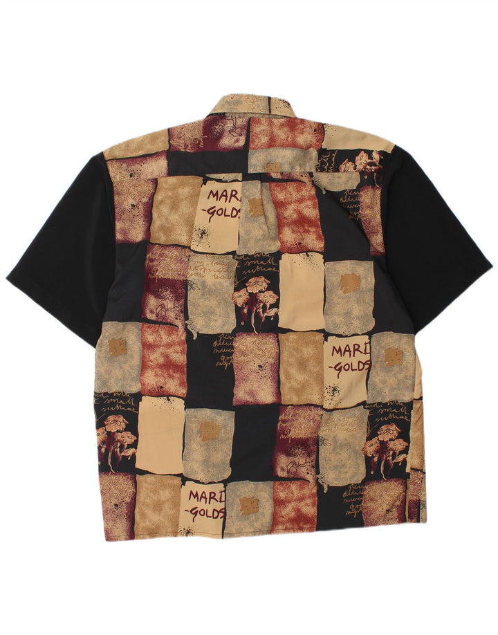 Camicia a maniche corte da uomo DAY-X taglia 15 1/2 poliestere patchwork beige medio