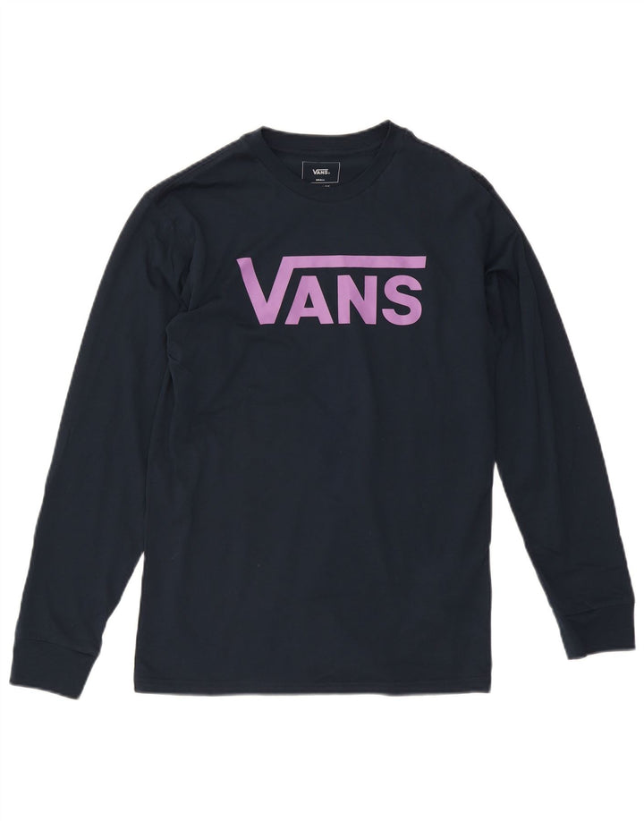 Vans Top grafico da uomo con vestibilità classica, manica lunga, piccolo, cotone blu navy