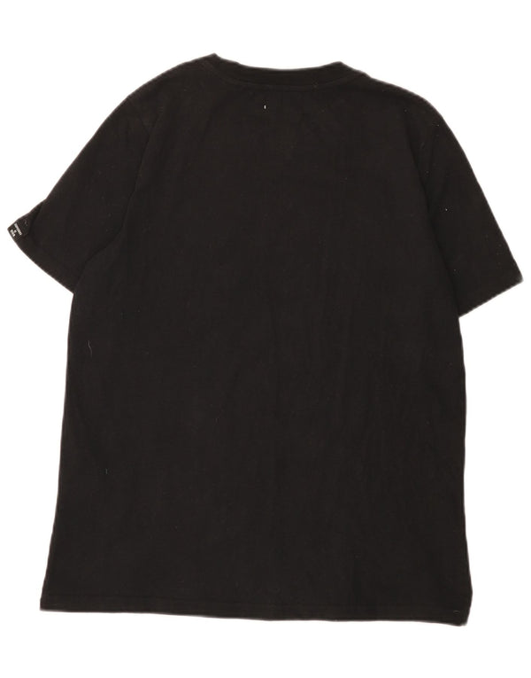 T-shirt grafica da donna Superdry Top UK 12 cotone medio nero