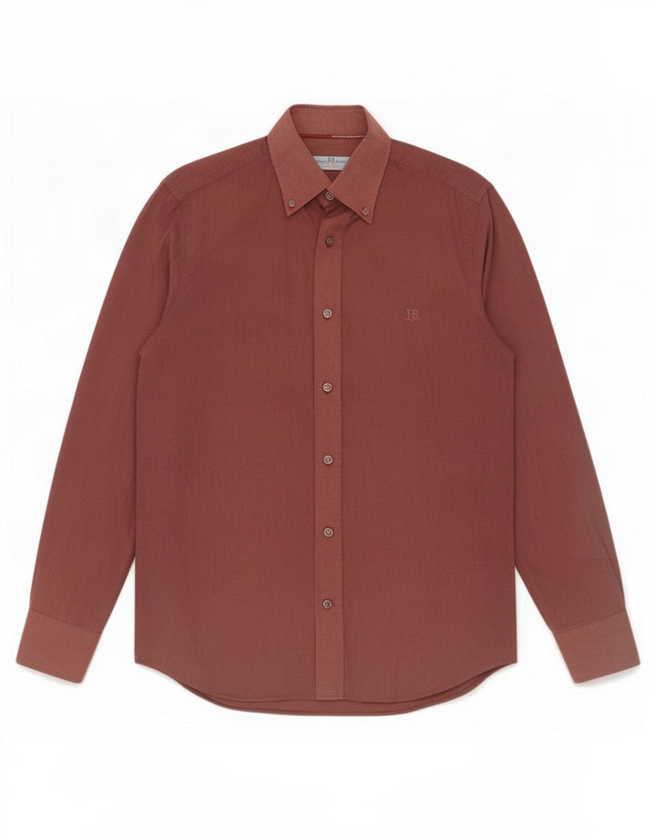 Camicia da uomo Harmont & Blaine in cotone bordeaux medio