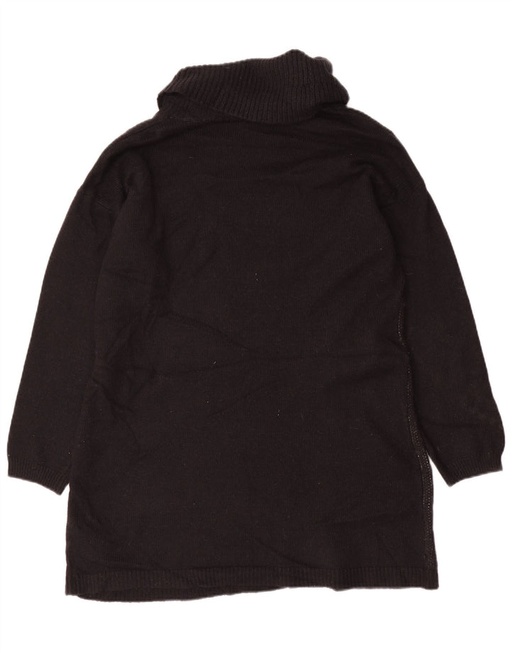 Maglione maglione a collo alto da donna Marks & Spencer UK 14 medio nero floreale