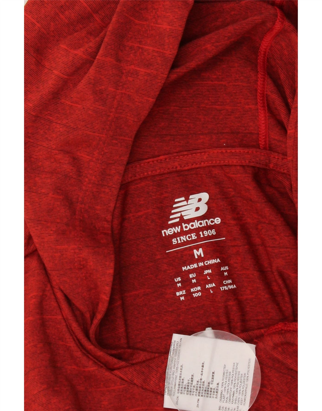 Maglione con cappuccio da donna New Balance UK 14 poliestere rosso medio