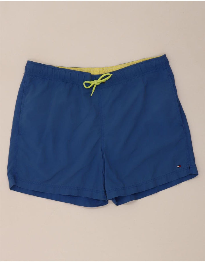 Pantaloncini da bagno da uomo Tommy Hilfiger in nylon blu medio