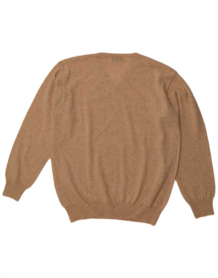 Maglione KAPPA da uomo con scollo a V XL Beige in lana d'agnello