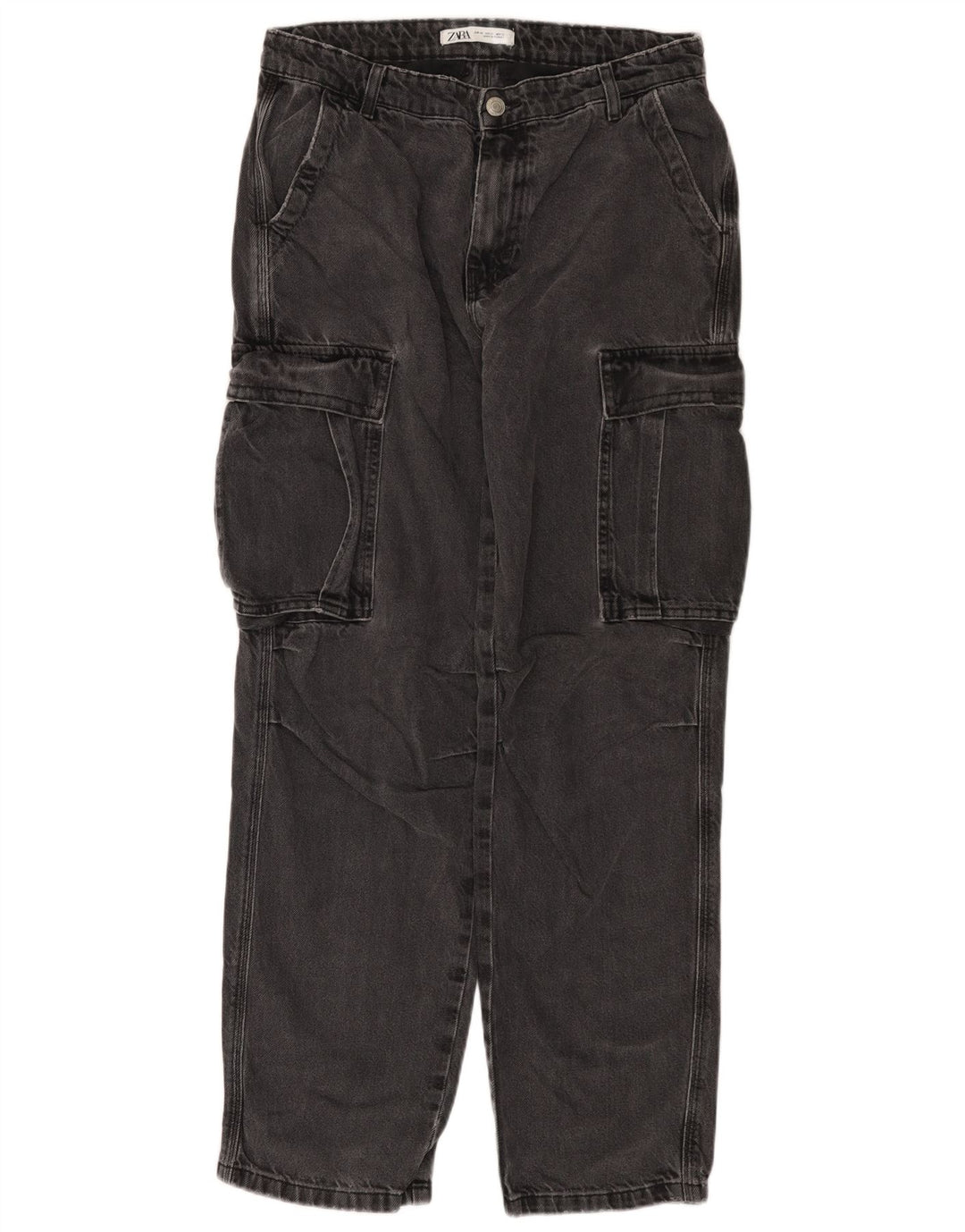 Jeans dritti cargo da uomo Zara EU 40 medio W31 L31 grigio