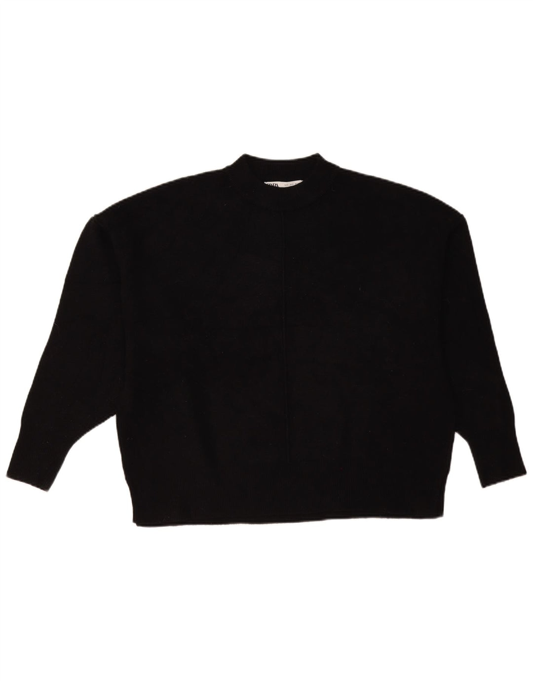 Maglione a collo alto oversize da donna Zara UK 10 piccolo in viscosa nera
