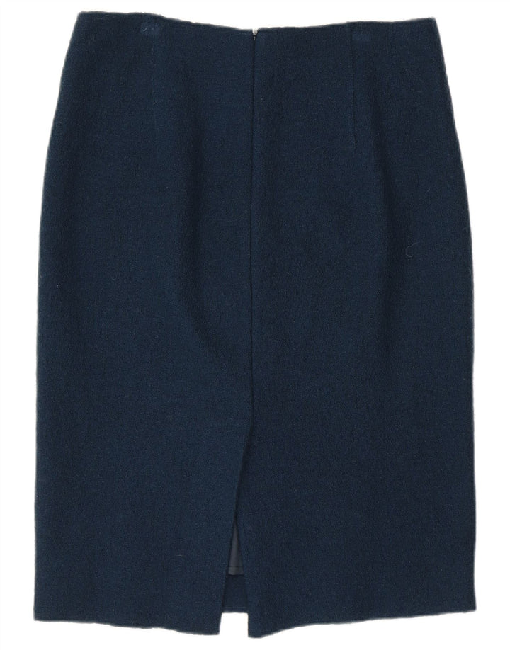 Gonna a tubino da donna Jigsaw UK 12 media W32 lana blu navy