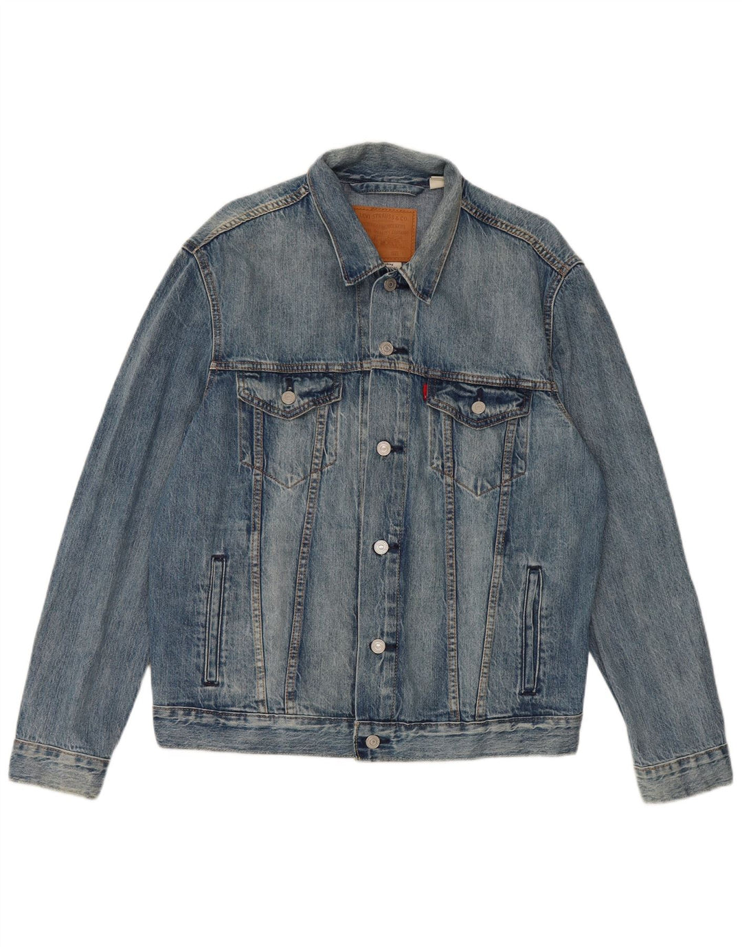 Giacca di jeans da uomo Levi's UK 40 grande cotone blu