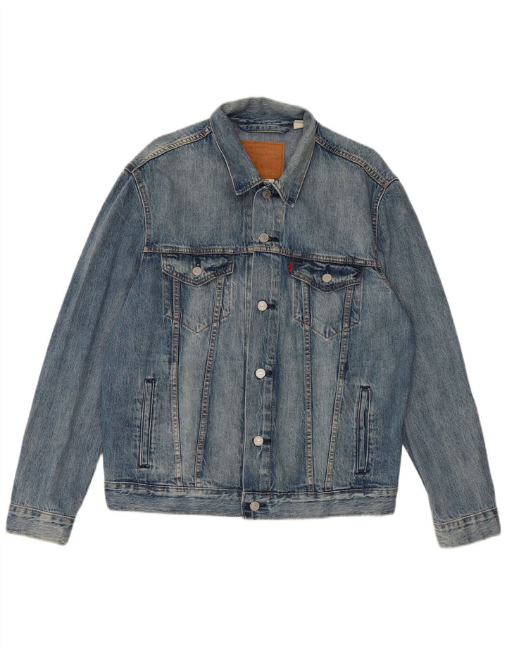 Giacca di jeans da uomo Levi's UK 40 grande cotone blu
