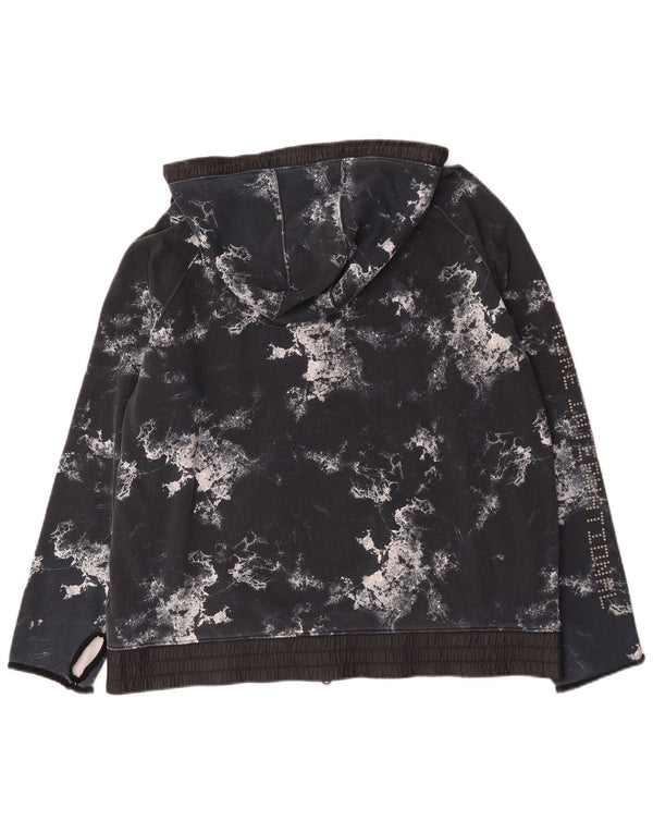 Felpa con cappuccio e zip Nike da uomo 2XL in cotone nero tie-dye