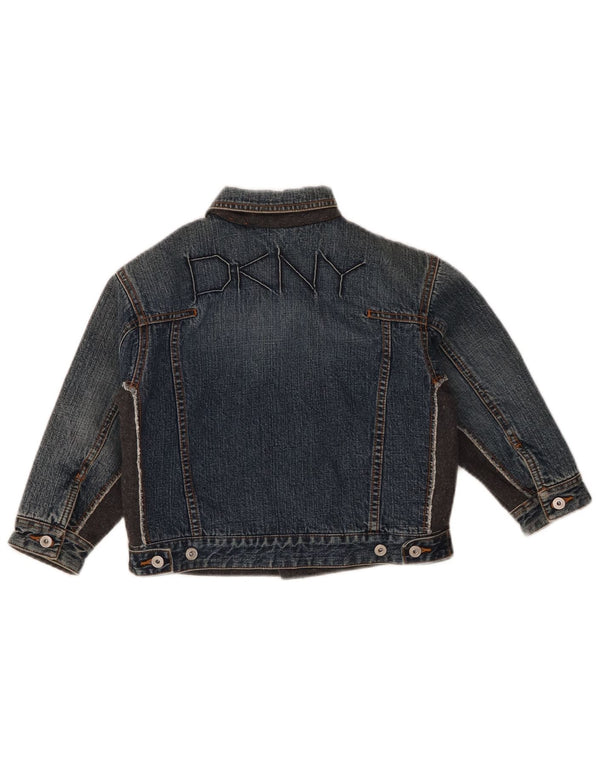 Giacca in denim grafico da ragazzo Dkny 5-6 anni in cotone blu