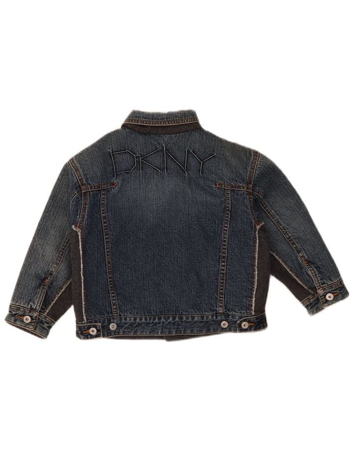 Giacca in denim grafico da ragazzo Dkny 5-6 anni in cotone blu