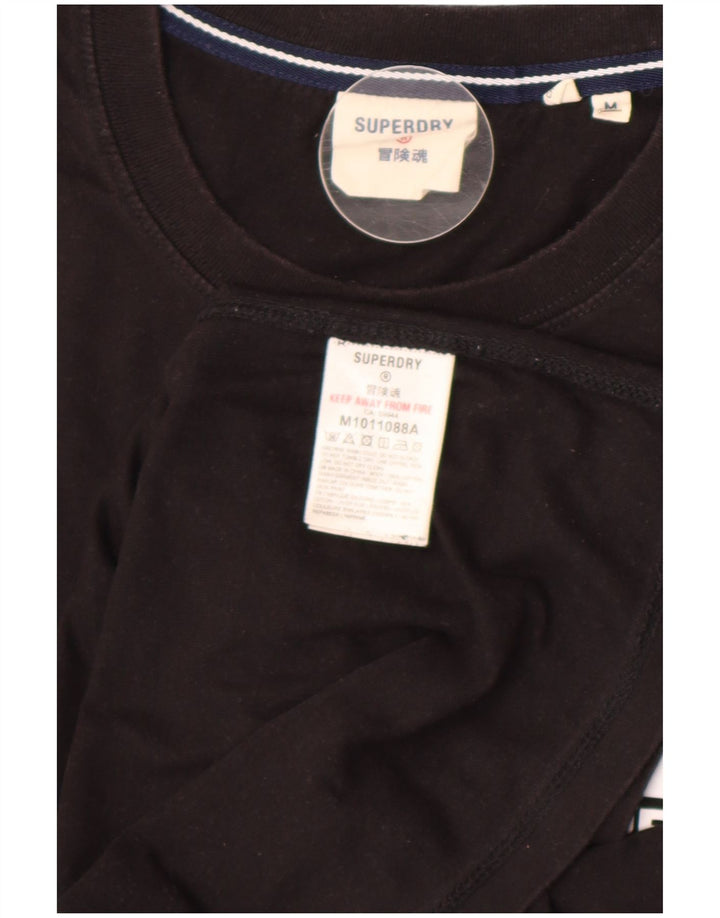 T-shirt grafica da uomo Superdry Top in cotone nero medio