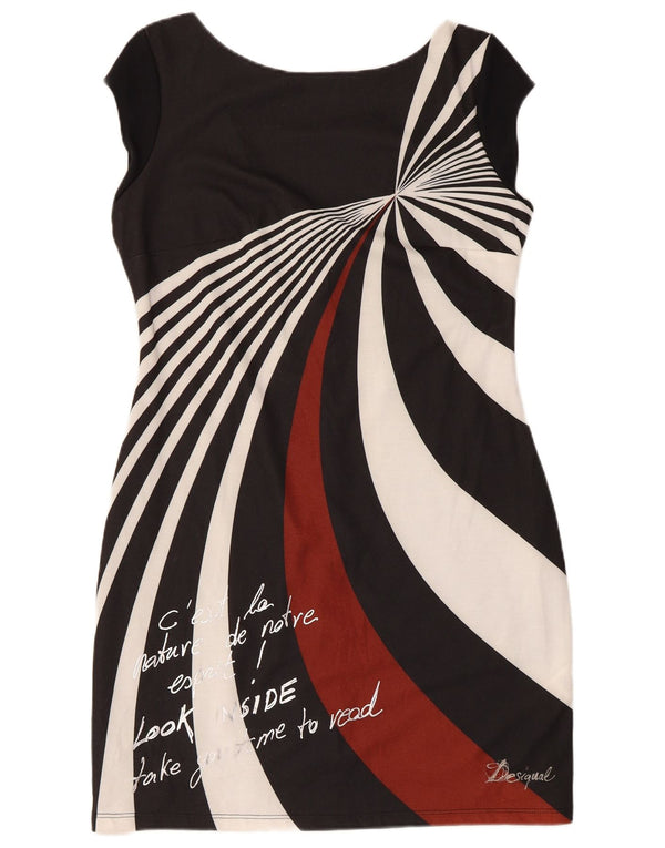 Desigual Womens Graphic Tubino UK 18 XL Nero Poliestere