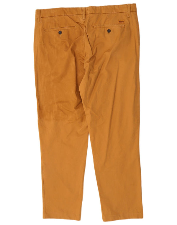 Pantaloni chino dritti da uomo Timberland W36 L29 cotone marrone