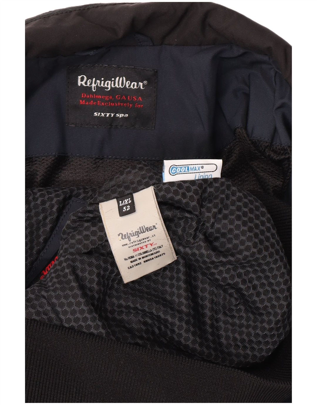 Giubbotto bomber da uomo Refrigiwear UK 40 Large blu navy in poliammide