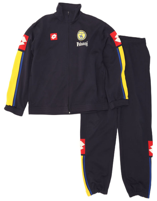 Tuta intera da uomo con grafica Lotto Large in poliestere color block blu navy