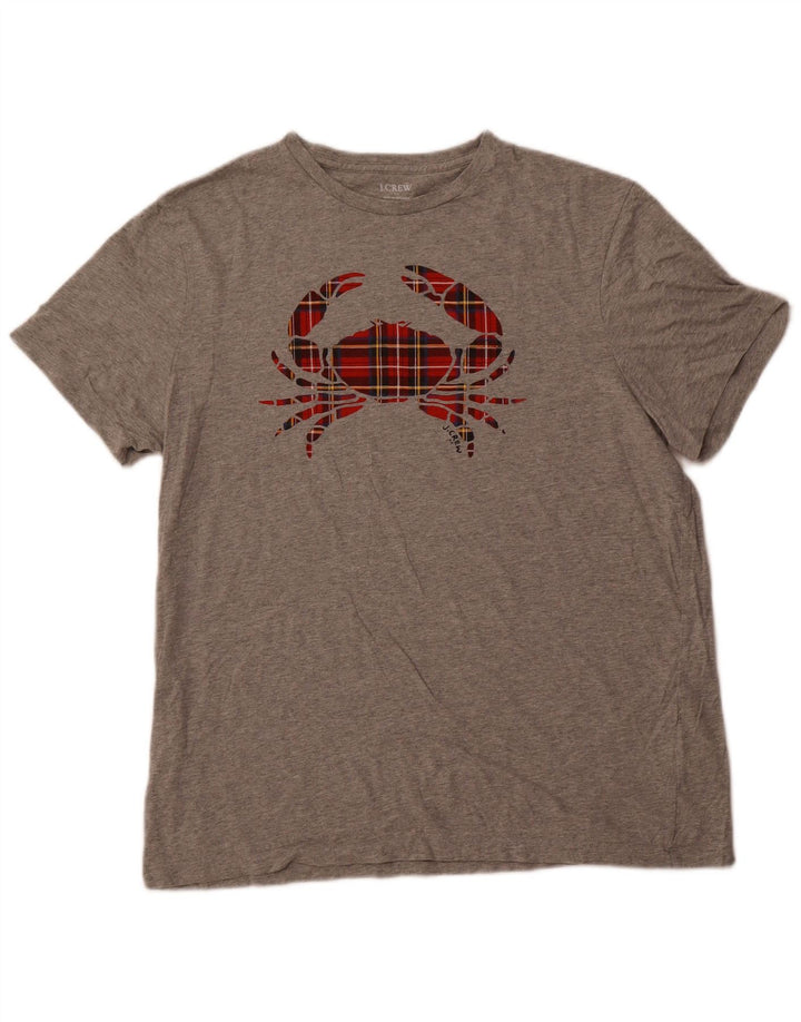 T-shirt grafica da uomo J. Crew Top XL in cotone grigio