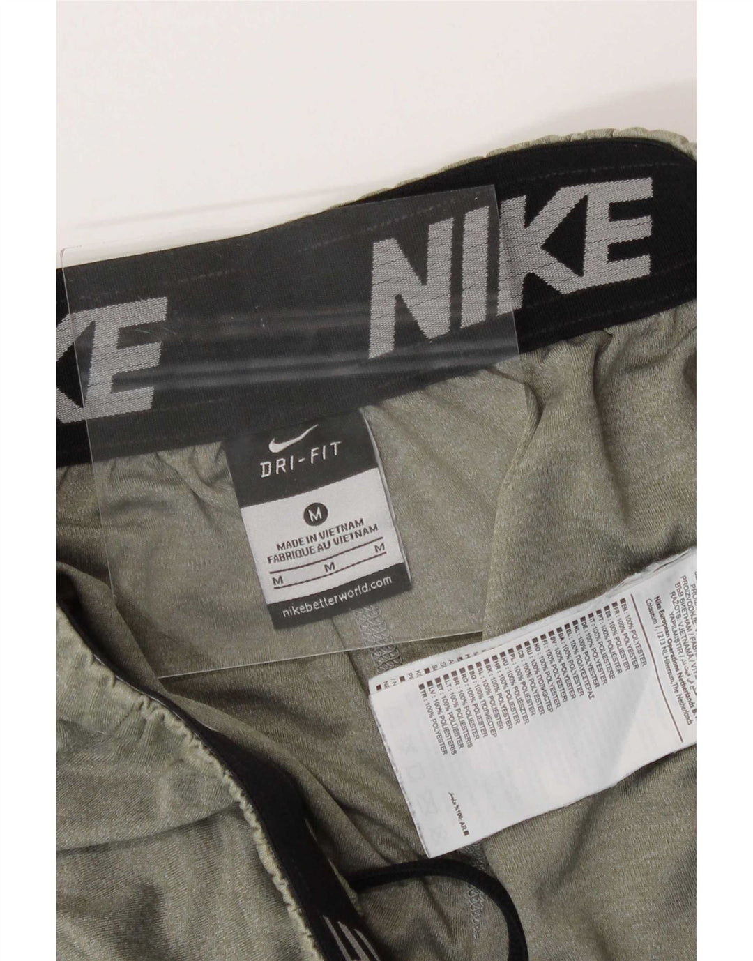 Pantaloncini sportivi Nike Dri Fit da uomo, poliestere kaki medio