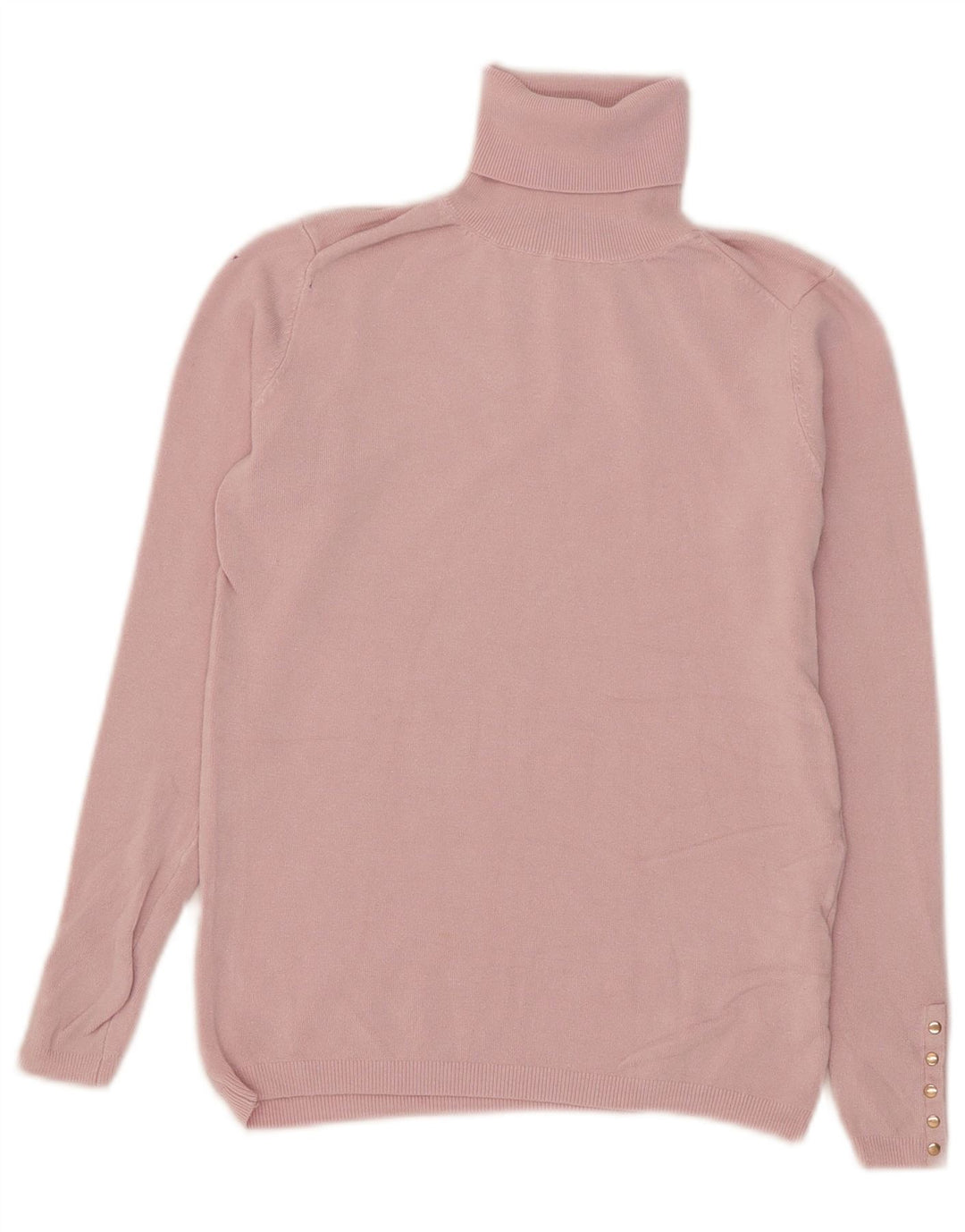 Maglione maglione collo alto da donna Zara UK 10 piccolo rosa viscosa