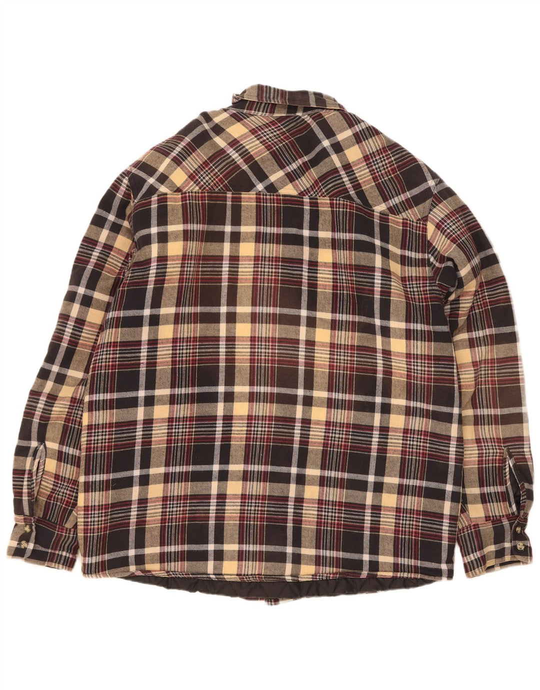 Camicia in flanella da boscaiolo Toptex da uomo 2XL in cotone a quadri beige