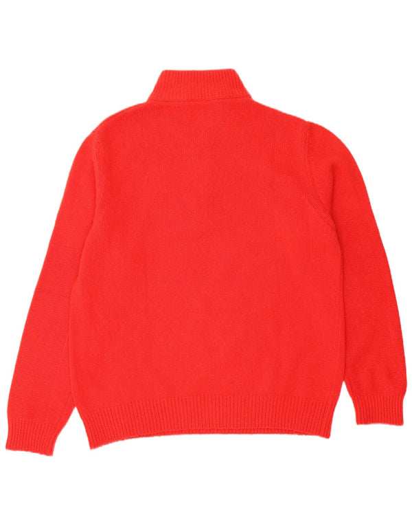 Maglione da uomo con zip e collo Fred Perry in lana rossa media