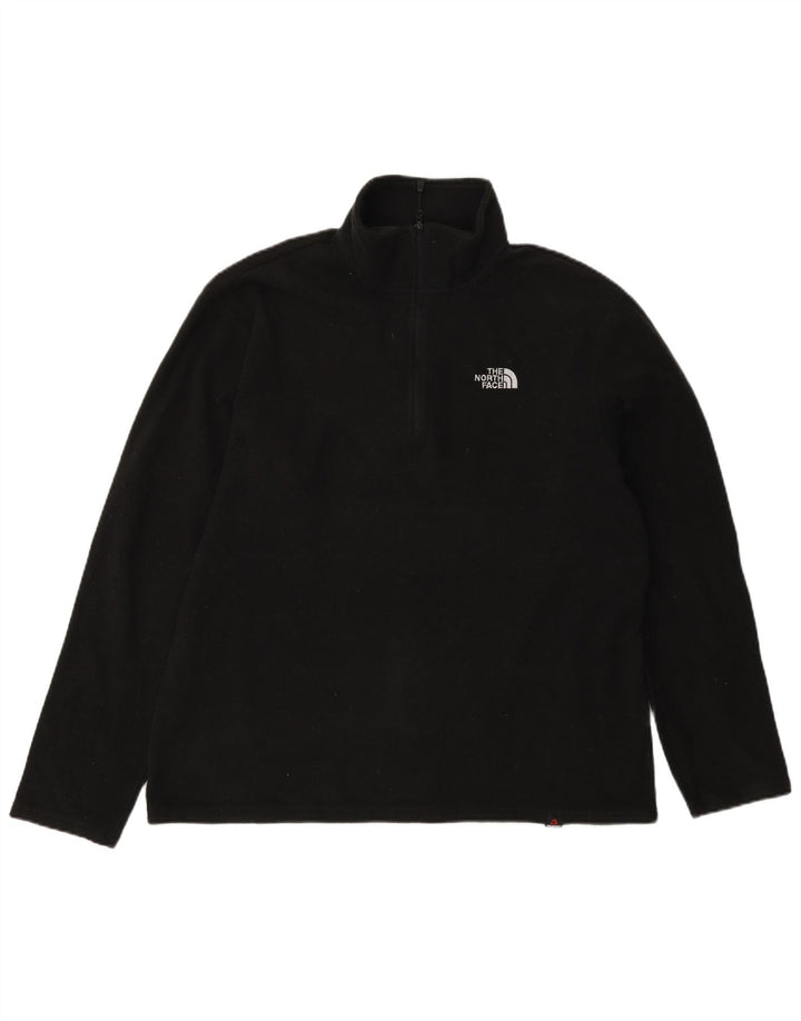 Maglione in pile da uomo The North Face con zip e collo in poliestere nero medio