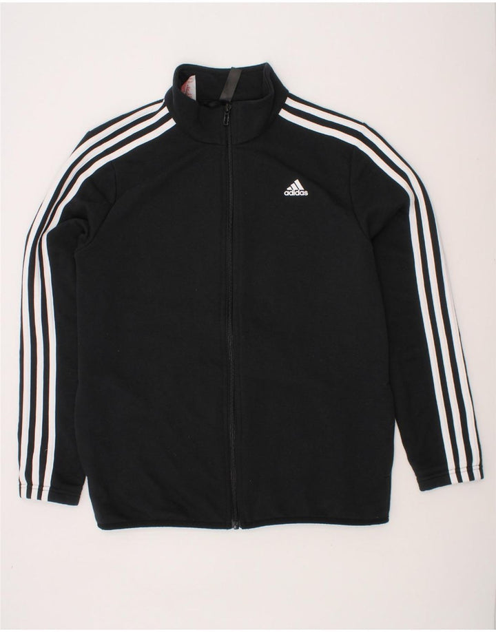 ADIDAS Boys Tracksuit Top Jacket 13-14 Years Black Cotton Vintage Adidas and Second-Hand Adidas from Messina Hembry 