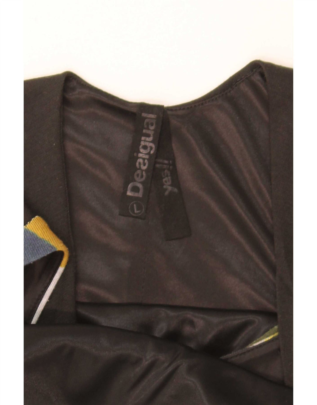 Desigual Abito tubino grafico da donna UK 14 grande multicolore