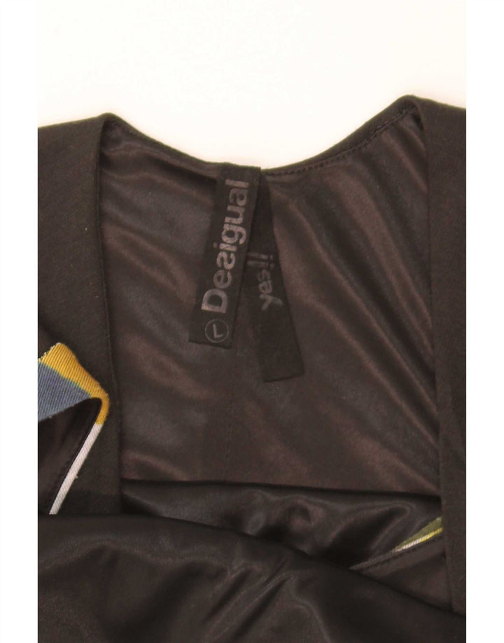Desigual Abito tubino grafico da donna UK 14 grande multicolore