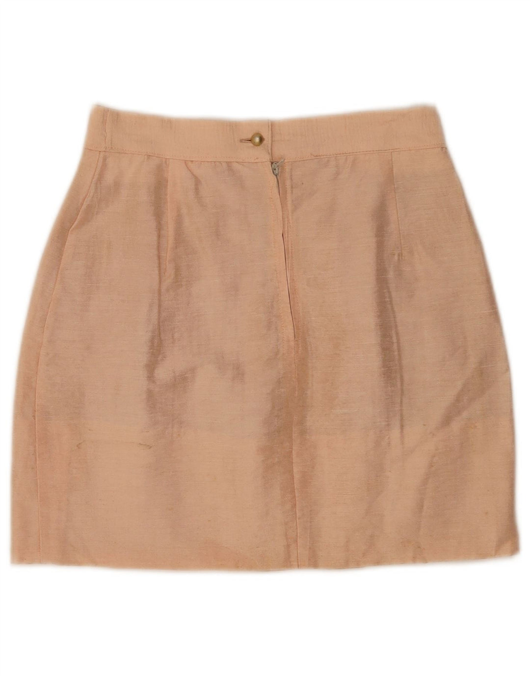Minigonna vintage da donna a vita alta IT 42 media W24 Beige