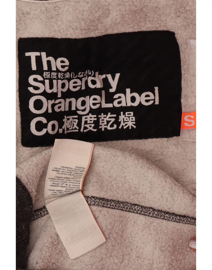 Maglione con cappuccio da uomo SUPERDRY piccolo cotone chiazzato grigio