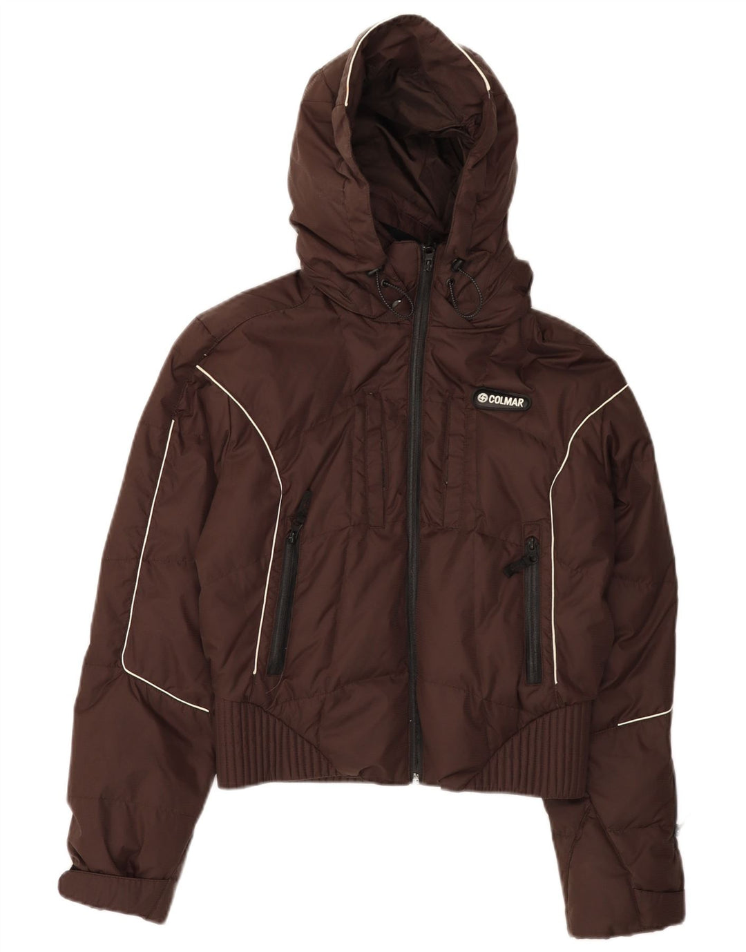 Piumino Colmar Donna con cappuccio IT 42 Marrone Medio Poliammide