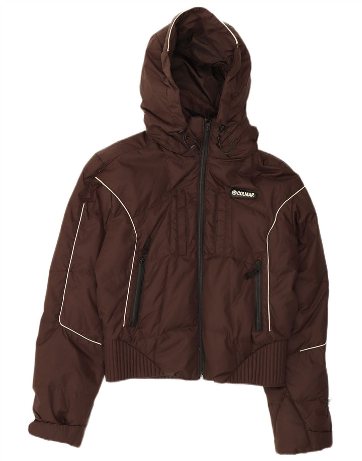 Piumino Colmar Donna con cappuccio IT 42 Marrone Medio Poliammide
