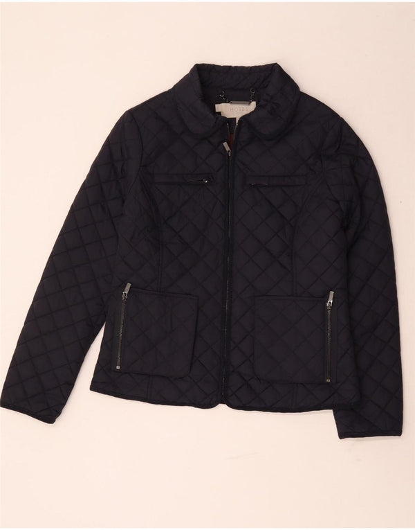 Giacca trapuntata da donna Hobbs UK 12 media blu navy in poliammide