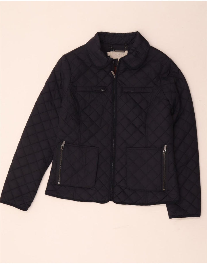 Giacca trapuntata da donna Hobbs UK 12 media blu navy in poliammide