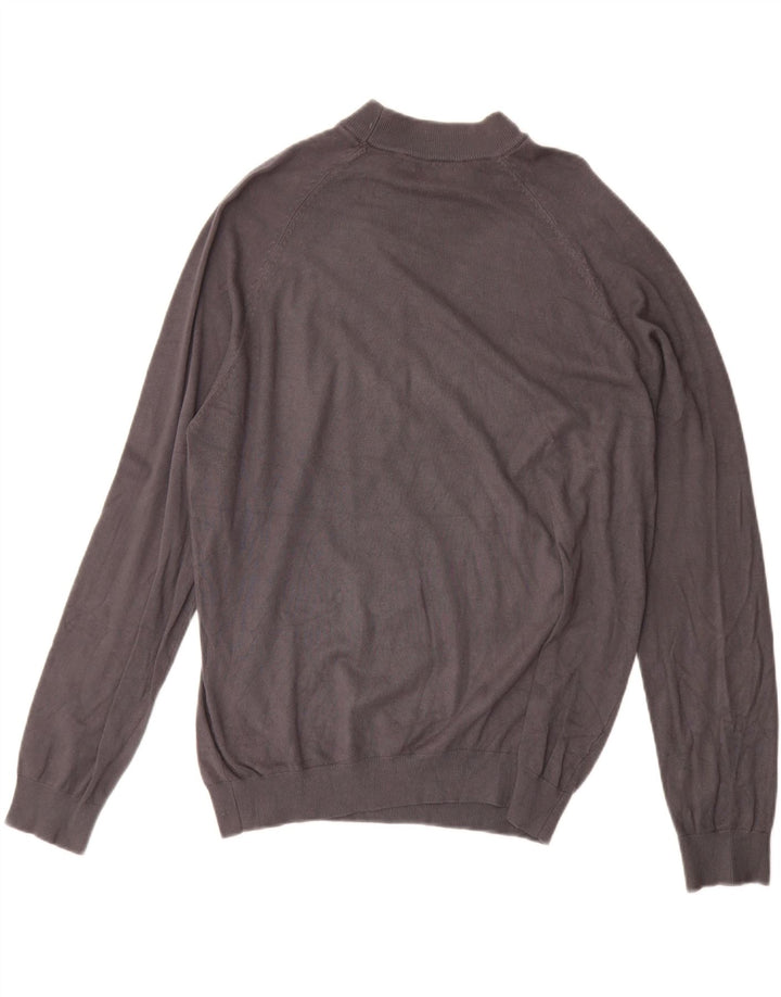 Maglione Zara da uomo girocollo in viscosa grigio medio
