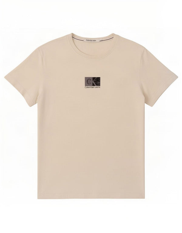Maglietta grafica da uomo Calvin Klein Jeans Top in cotone bianco medio