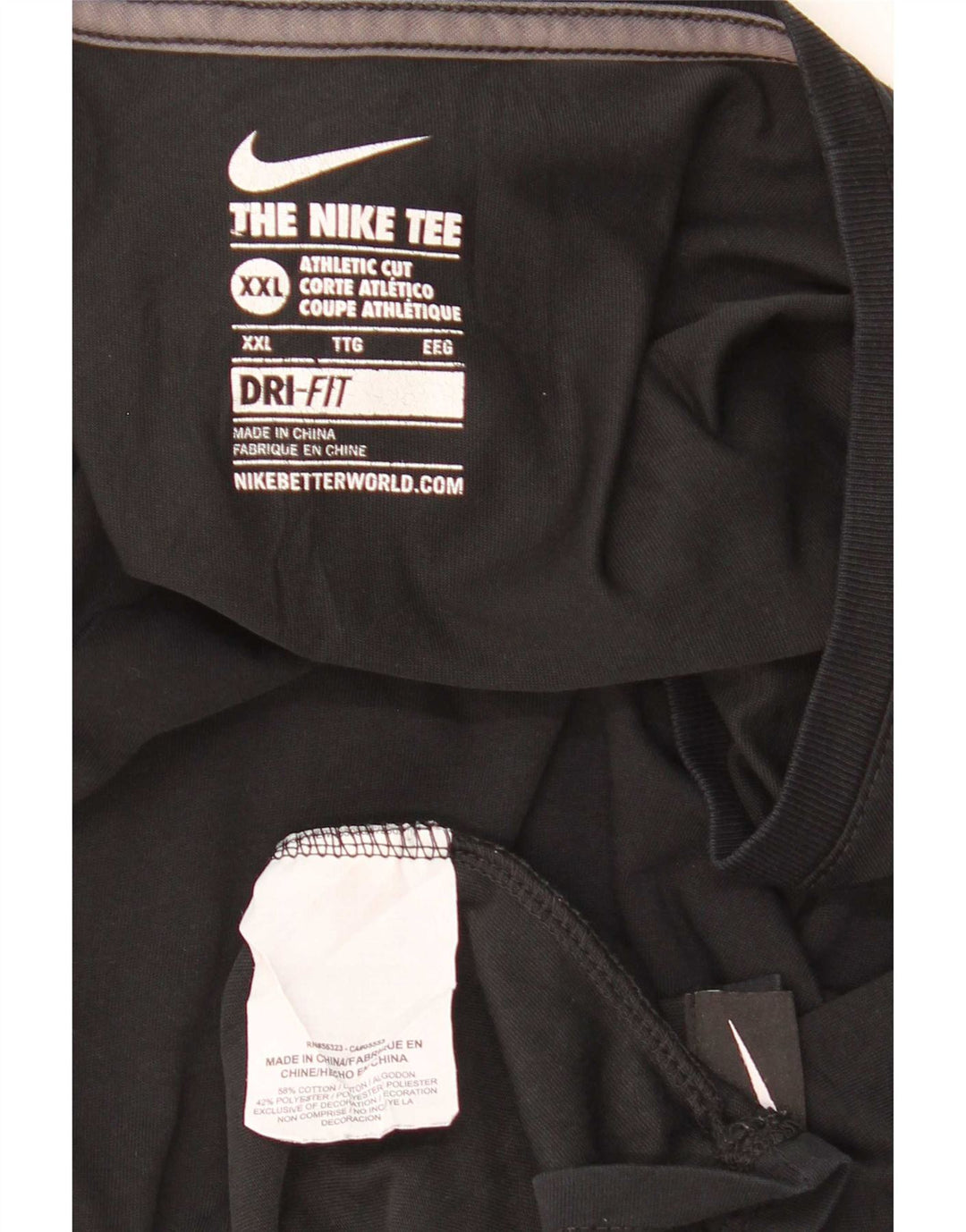 Nike T-Shirt Dri Fit da Uomo Top 2XL Cotone Nero