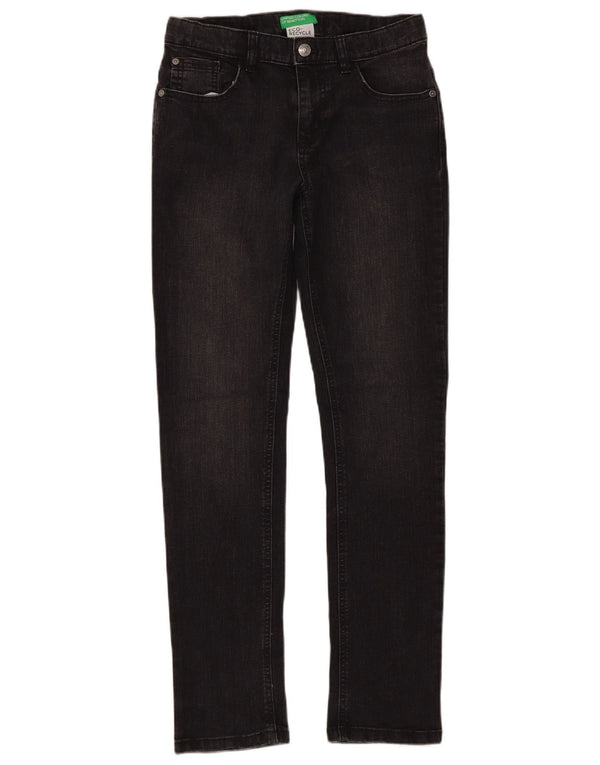 Jeans slim da ragazzo Benetton 11-12 anni 2XL W28 L30 Cotone grigio