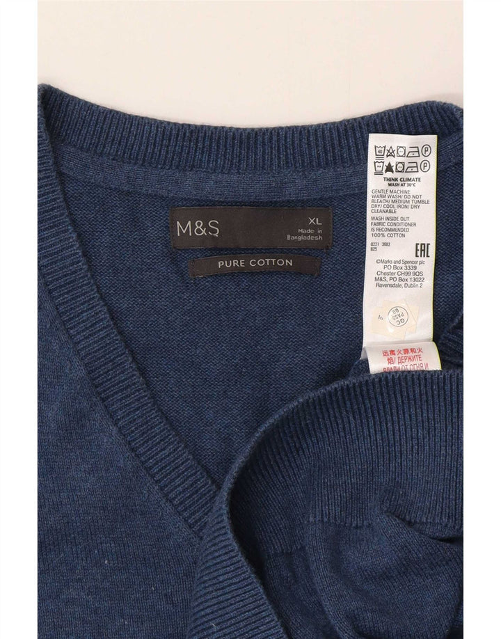 Canotta da uomo Marks & Spencer XL in cotone blu navy