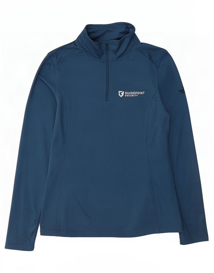 The North Face - Top da tuta da donna con collo e zip, taglia UK 10, piccola, blu navy