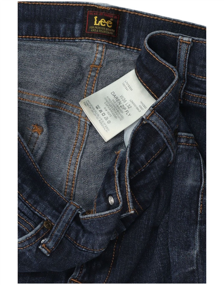 Jeans dritti da uomo LEE Daren Zip Fly W36 L32 in cotone blu