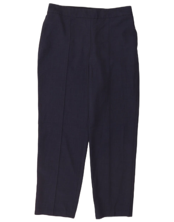 Pantaloni chino da donna Marks & Spencer UK 14 Large W32 L27 blu navy a quadri