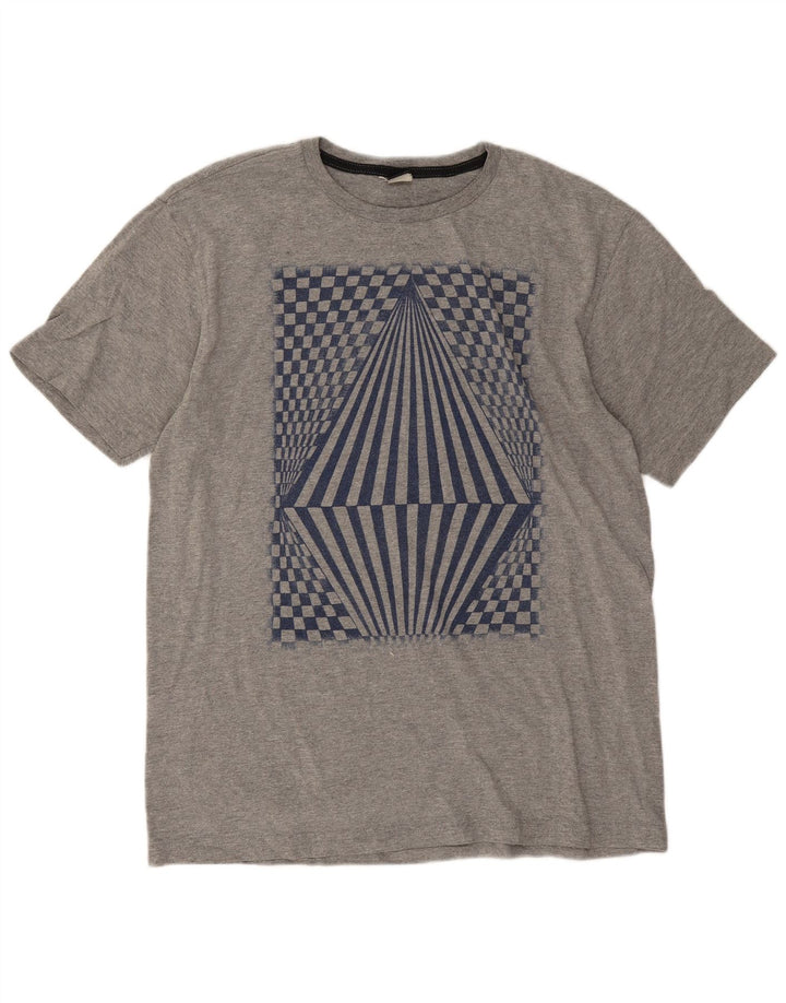 T-shirt grafica da uomo Volcom Top grande grigia