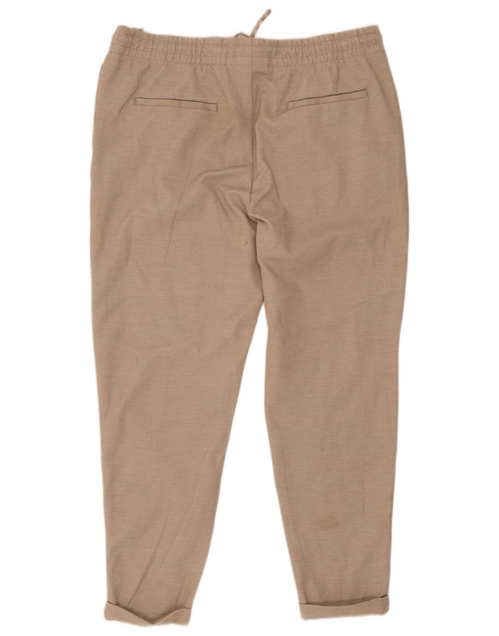 Pantaloni corti slim da donna Zara XL W34 L26 Poliestere beige
