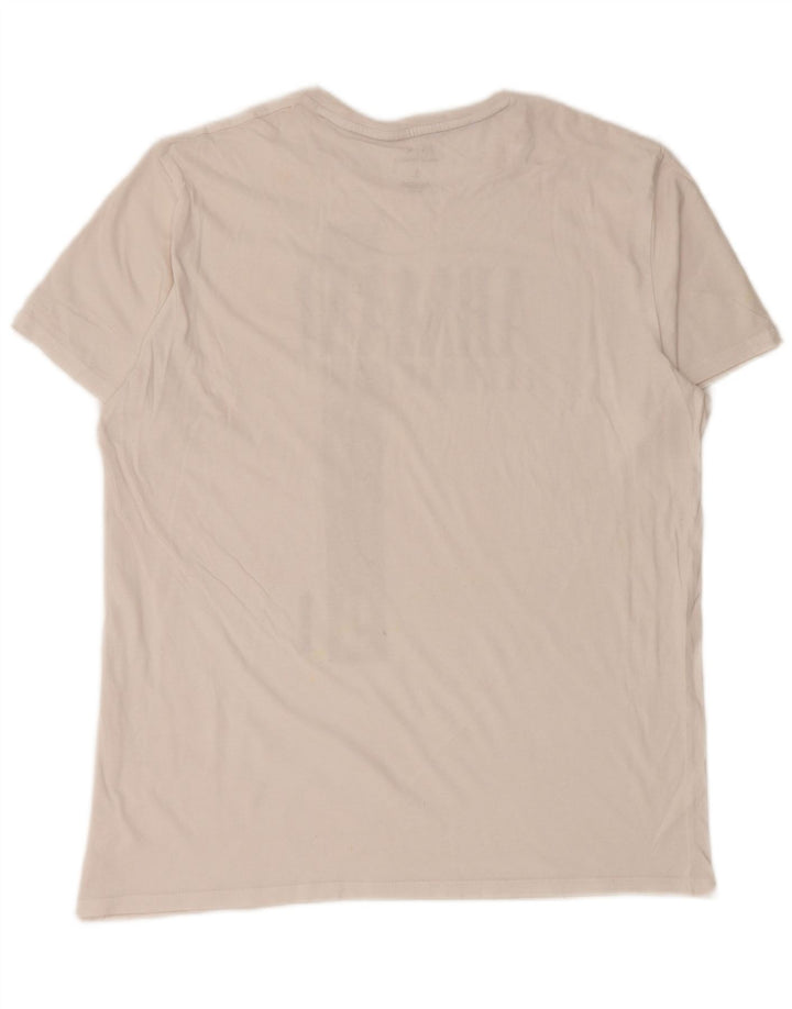 ARMANI Mens Slim Graphic T-Shirt Top Large White