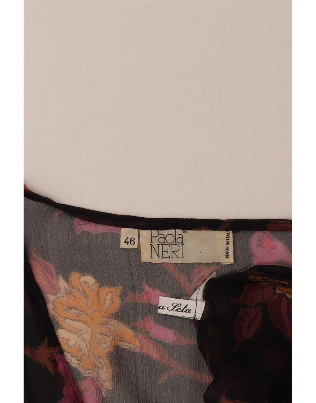 Camicia Camicia Manica Corta Donna Paola Neri IT 46 Large Multicolore